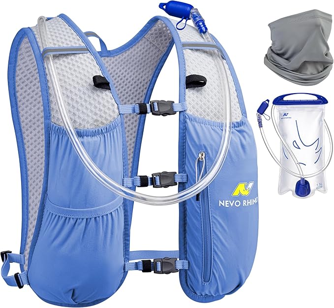 N NEVO RHINO Running Hydration Vest for Women 1.5L Water Bladder Backpack 5L Small -Lightweight Breathable Hydration Vest for Hiking Trail Running Cycling Marathon for Women