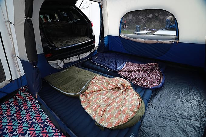 KingCamp Double Sleeping Pad for Camping, Rollover Prevention Inflatable Queen Camping Mattress 2 Person Ultralight Air Mat for Backpacking Hiking Tent Cot