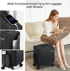 Hanke 16 Inch Underseat Carry On Luggage with Wheels Small Suitcase Softside Luggage Bags for Travel Lightweight Suitcases with Wheels Travel Luggage Personal Item for Men and Women(Dark Gray)