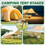 16 Inch Ground Stakes Heavy Duty,16 Pack Metal Fence Stakes for Ground for Wire Fencing,Heavy Duty Long Tent Stakes for Trampolines Camping Canopies and Swing Set