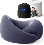 Ostrichpillow Go Neck Pillow, Travel Pillows for Airplanes, Premium Memory Foam Travel Pillow, 360º Ergonomic Design, Asymmetrical Sides, Travel Bag Included, Washable Modal Cover