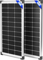 200W 12V Solar Panels, High Efficiency 9BB Cell Monocrystalline Solar Panel IP67 Waterproof, Suitable for RV, Marine, Rooftop, Home, Yacht, Off-Grid Applications (2-Pack 100W)