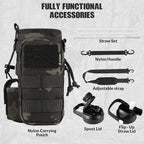 32 Oz Insulated Water Bottle - Stainless Steel Tactical Flask With Straw Lid & Chug Cap, Metal Military Water Bottle With Rugged, Removable Sleeve Can Place Items for Hiking Camping Hunting