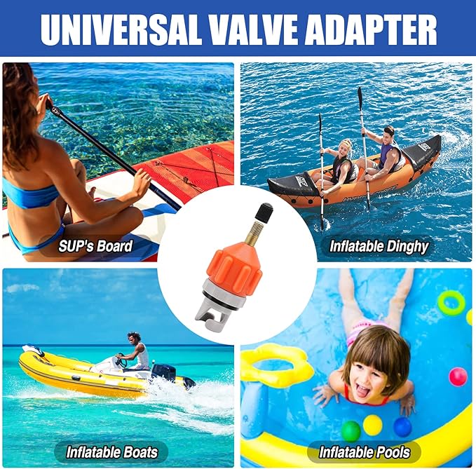 2Pack SUP Pump Adaptor, Universal Inflatable Boat SUP Pump Converter Air Valve Adapter