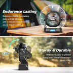 Portable Fan Rechargeable, 20400mAh Cordless Battery Powered Fan with LED Lantern, USB C Battery Operated for Travel Bedroom Home Camping Tent Office Beach Desk Fishing Outdoor