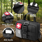 Upgrade Molle Rip Away Ifak Pouch, Tactical Small Belt First Aid Pouch Medical Utility EMT Pouch Only