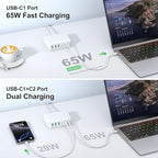 USB C Fast Charger, 150W 6 Port Desktop PD GaN Fast Charger Charging Station Block 65W USB C Laptop Power Adapter for MacBook Pro/Air iPad iPhone 16 15 14 13 Pro Max Galaxy S24 Note 20 Pixel