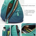 KL928 Canvas Sling Bag - Small Crossbody Backpack Shoulder Casual Daypack Rucksack for Men Women(Large Version)