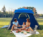 3/4 Person/6 Person Camping Tent Fast Cabin Tent with Instant Setup Tent, Weatherproof Tent Easy Quick Set Up & Pop Up in 60 Seconds with Rainfly Backpack for Family Camping,Upgraded Ventilation