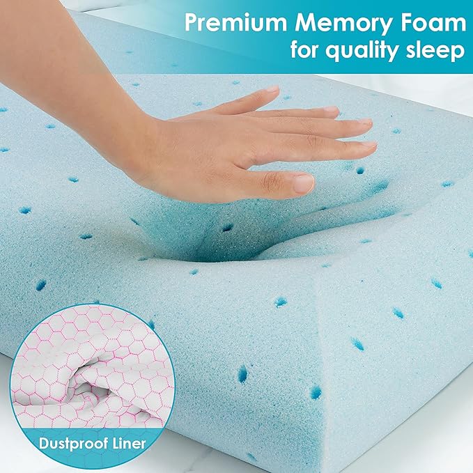 Memory Foam Pillows for Side, Back and Stomach Sleepers, Set of 2, Bed Pillow with Washable Cover and Breathable Mesh, Bed Pillow for Sleeping (Pink，King Size)
