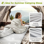 Cooling Foam Camping Mattress for Hot Sleeper,Waterproof Sleeping Pad with Carry Bag,Roll Up Cot Mattress Topper for Summer Camping Bed,Hiking,Car,Portable(75 x 30 x 2 inches)
