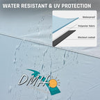 Large Blackout Camping Tarp with Poles Waterproof Shade Canopy Tent Tarp Butterfly-Designed Shelter for Outdoor Camping Backyard - Included Guy Lines & Luminous Tent Stakes (Gray)