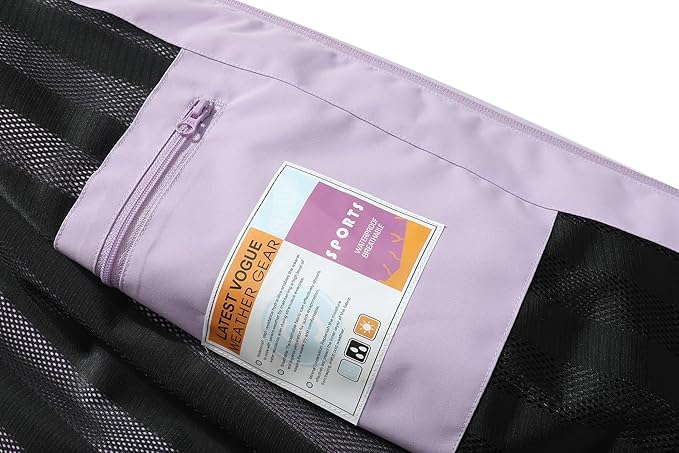 MOERDENG Women's Waterproof Rain Jacket Lightweight Raincoat Hooded Hiking Jacket Softshell Windbreaker