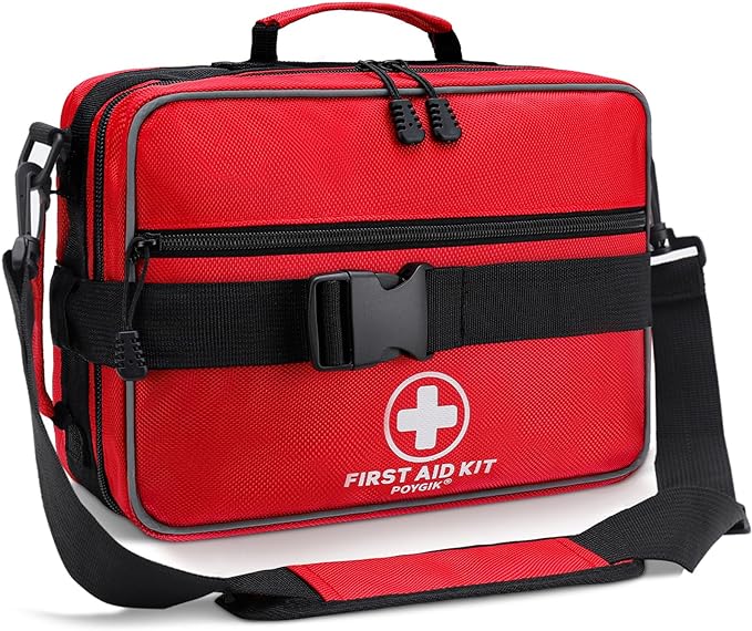 Poygik Premium 420 Piece Large First Aid Kit for Home, Car, Travel, Camping, Truck, Hiking, Sports, Office, Vehicle & Outdoor Emergencies - Emergency Medical Kits, Businesses & Home Medical Supplies