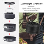 Alocs Camping Cookware, Portable Camping Essentials with Accessories, Camping Gear Camping Cooking Set for Outdoor Cooking, Backpacking, Hiking and Picnic.