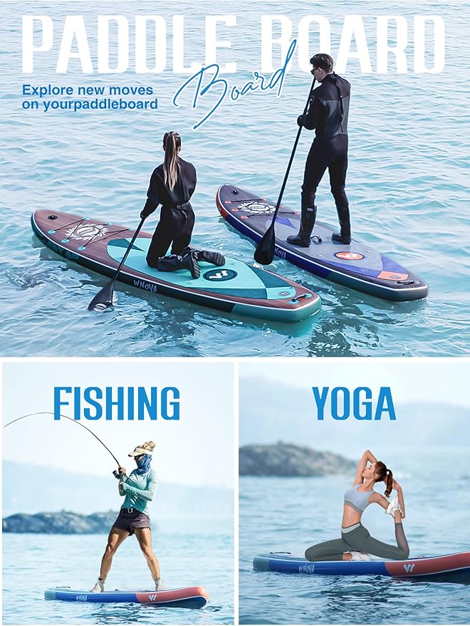 11'6"x35" Extra Wide Stand Up Paddle Board Inflatable for All Levels, 430LBS Capacity SUP Paddleboard with Complete Accessories, Double Acton Pump, Blow Up Paddle Board for Family