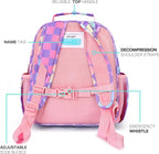 mibasies Toddler Backpack for Girls 2-4: Preschool Kindergarten Backpack - Cute Kids Backpacks for Girls - Checkerboard