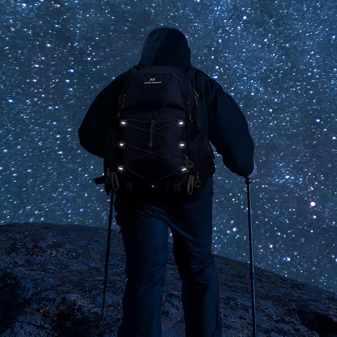 Maelstrom Hiking Backpack, 40L Waterproof Camping Daypack for Men and Women, Lightweight Travel Pack with Rain Cover-Blue