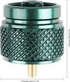 Camping Stove Adapter 1 Lb Propane Small Tank Input EN417 Lindal Valve Output Outdoor Cylinder LPG Canister Adapter for Outdoor Backpack Hiking 2PCS