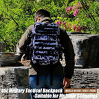 Military Tactical Backpack 45L Large Tactical Backpack for Men, Hiking Rucksack With Bottle Holder