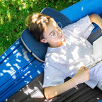 Camping Pillow with Removable Cover- Inflatable Pillow - Travel Pillows for Backpacking & Airplane, Lumbar Support Blow Up Pillow Washable Pillowcase, Compressible, Comfortable Pillows(w/Cover)