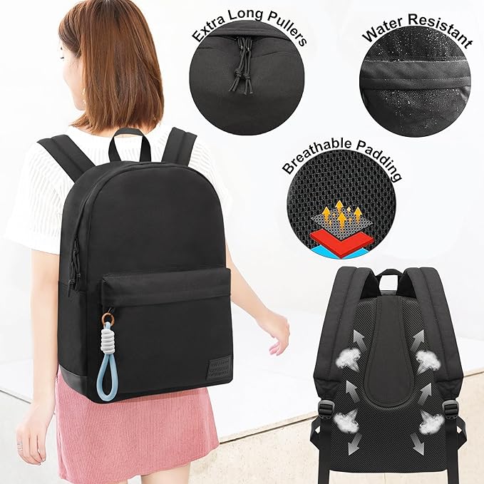 SUPACOOL Casual Laptop Backpack for Men and Women, Backpack for College, USB Charging Port, Lightweight Pack Back