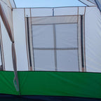 KTT Large Family Cabin Tent 10-12 Person,14.1X10X6.58ft,2 Rooms,3 Storage Pockets,2 Bay-Windows 3 Doors and 3 Windows with Mesh,Straight Wall,Waterproof,Double Layer,Big Tent for Outdoor,Camping