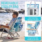 #WEJOY Folding Beach Chair for Adults, 4-Position Aluminum Lightweight Beach Chair, Low Sands Chairs with Shoulder Strap, Cup Holder and Padded Headrest, Supports 265lbs for Lawn