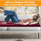 CYMULA Camping Cot Mattress 2in Memory Foam Sleeping Pad,Soft Warm Non-Slip Camping Mattress Topper with Retaining for Adults,Portable Roll up Pad for Travel(75 x30)（only Mattress）