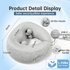 Neck Massager for Pain Relief deep Tissue, Neck Pillow Airplane with Heat and kneading, Neck Support Pillow for Sleeping Traveling Office & Home, Ideal for Women and Men (Blue)
