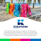 Kaufman - Colorful Hibiscus Beach Towels | 100% Cotton with Ends Hemmed | 30" x 60" | Colorful Soft & Absorbent Pool Towels for Adults and Kids | Fiber Reactive | 4 Pack
