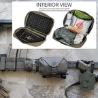 Ifak Pouch-Rapid Deployment Tactical MOLLE Trauma Kit Pouches, Quick Release Tear-Off Medical First Aid Kit Organiser with Red Immediate Identify for Emergency Surviva Activities.