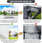 COBIZI 10x10 Pop up Canopy Tent with 4 Sidewalls, Waterproof Heavy Duty Commercial Canopy for Parties, Outdoor Tent, Garden Gazebo, Carry Bag with Wheel (10x10ft, White)
