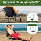 Lightweight Camping Chair, Portable Folding Chair for Camp, Backpacking, Beach, Hiking, Outdoors, Picnics, Black