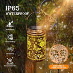 4 Pack Butterfly Solar Lanterns Outdoor Waterproof, Metal Hanging Lights Decorations for Garden Yard Lawn Patio, Butterfly Gifts for Women Mom Grandma Gardener Mother in Law Christmas