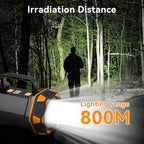 Camping Lantern Rechargeable, 2 Pack Orange LED Camping Flashlight, 4800 Capacity Battery Powered, Portable Camping Light 4+4 Modes for Emergency Outdoor Hiking Power Outages Fishing