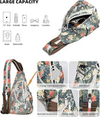 KL928 Canvas Sling Bag - Small Crossbody Backpack Shoulder Casual Daypack Rucksack for Men Women