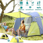 Chihee Camping Tent 3 Person Double Layered Dome Tents Large Capacity 4 Seasons Travelling Backpacking Beach Outdoor Shelter Waterproof Windproof Tent with Rainfly Inner Tent Used Independently