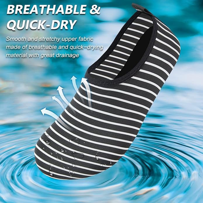 Deevike Water Shoes for Women Men Barefoot Quick-Dry Aqua Socks Slip-on for Beach Swim Surf Yoga Exercise