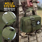 Upgrade Molle Rip Away Ifak Pouch, Tactical Small Belt First Aid Pouch Medical Utility EMT Pouch Only