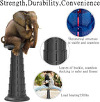 ALEVMOOM Upgraded 20.4" Portable Collapsible Folding Stool with Cushion Retractable Telescoping Stool for Adults Sturdy Capacity 550lbs Camping Chair for Outdoor Hiking Garden BBQ with Bag