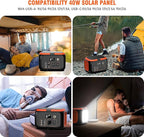 SinKeu Portable Power Station 600W, 296Wh/80000mAh Backup Lithium Battery Pack Bank, 110V Pure Sine Wave AC Outlet Solar Generator for Camping Emergency RV Outdoor Hurricane Supplies