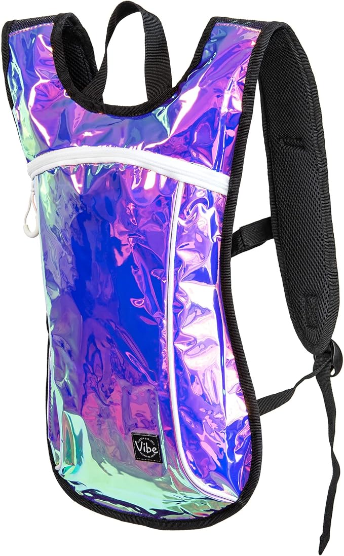 Vibe Festival Gear Hydration Pack Backpack with 2L Water Bladder for Women, Men, Teens, Kids - Hydropack Hydro Sports, Outdoor, Running, Camping, Hiking, Festivals, Raves