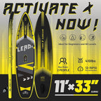 Lead 11‘ x 33" / 12’×35" Inflatable Stand Up Paddle Board - Premium SUP Board Kit - Ultra Stable Paddleboard for Adults & Youth - All Skill Levels - for Lakes, Oceans
