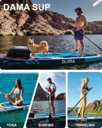DAMA 11'*34"*6" Stand Up Paddle Board, Inflatable Paddle Board,Inflatable Paddle Boards for Adults w/a Wide, Smooth and Non Slip Deck, Versatile Styles, Suitable for Adults
