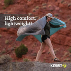 Klymit Horizon Packable Camping Blanket and Comforter, Blue/Black