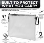 GOBAGS Air Production Large Clear Zipper Pouch (4‑Pack) – Cable Organizer & Travel Gear Bag for Electronics, Camera Accessories, Tool Pouch & Small Tech Storage