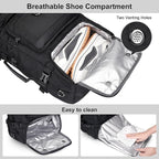 PIJUSHI Carry on Travel Backpack for Women Men Convertible Duffel Bag Backpack Large Luggage Rucksack Fit 16 Inch Laptop(PE039 Black)