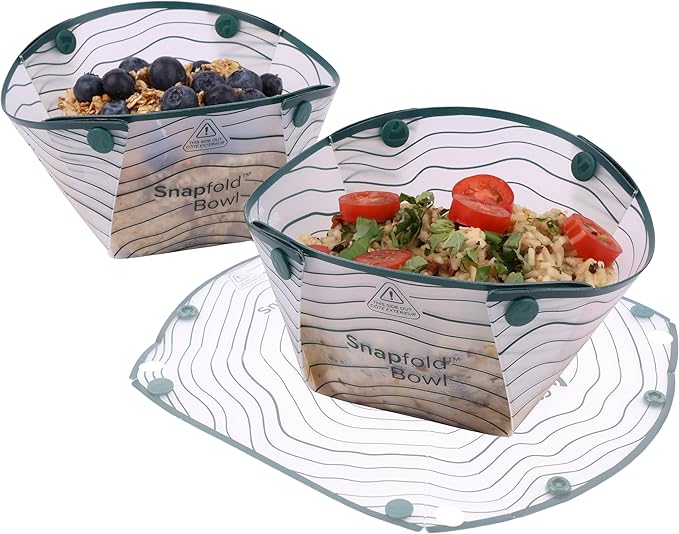 Coghlan's Snapfold™ Bowls 2-Pack – Collapsible, Lightweight and Leakproof for Camping, Hiking, Travel, Picnics, and Outdoor Adventures, BPA-Free, Foldable Space-Saving Design for Easy Storage