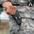 26-in-1 Multitool，Professional Stainless Steel Multi Tools ，Multitool Pliers Pliers Pocket Knife with Heavy Duty Screwdriver Sleeve, Replaceable Bits Multitools for Outdoor, (black)